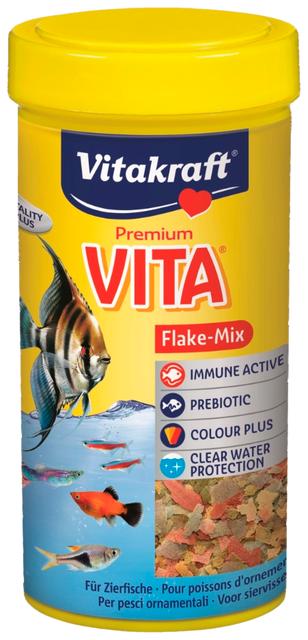 Vitakraft Vita Flake Mix, helvessööt kõikidele dekoratiivkaladele 250ml