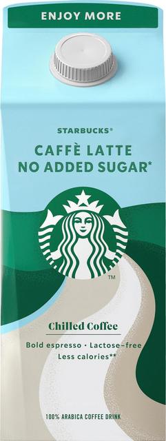 Starbucks caffe latte no added sugar kohvijook 750ml