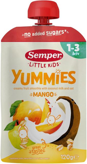 Semper Yummies smuuti mango 120g 1-3a