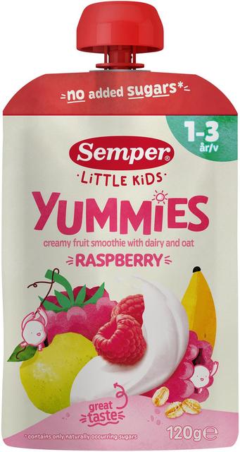 Semper Yummies smuuti vaarika 120g 1-3a