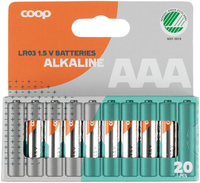 Coop alkaliparisto AAA/LR03/1,5V 20 kpl