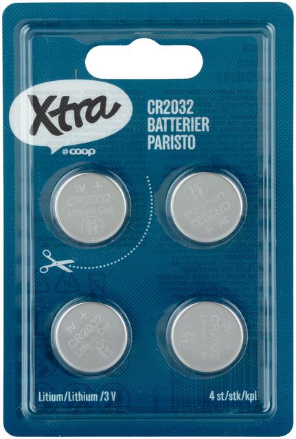 Xtra litiumparisto CR2032/3V 4 kpl