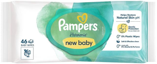 Pampers Harmonie New Baby niisked salvrätikud 46tk