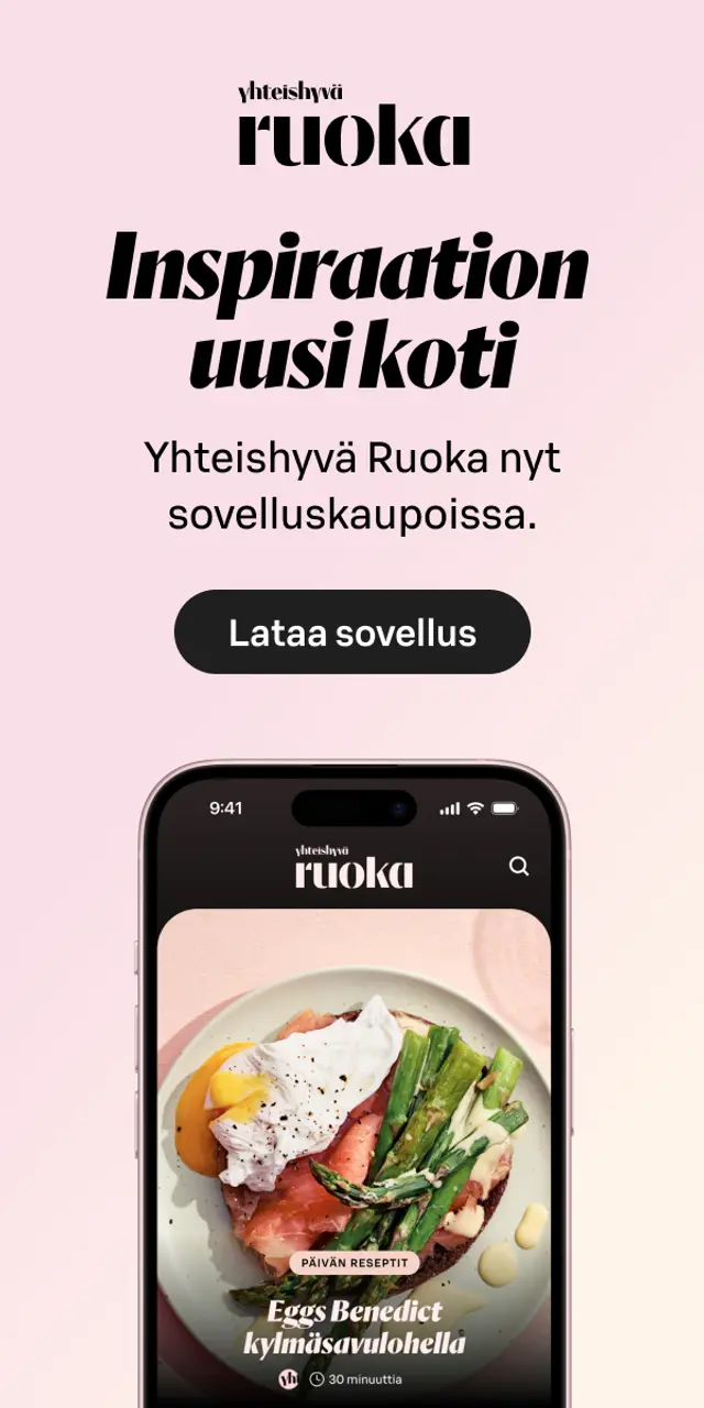 Inspiraation uusi koti. Yhteishyvä Ruoka nyt sovelluskaupoissa.