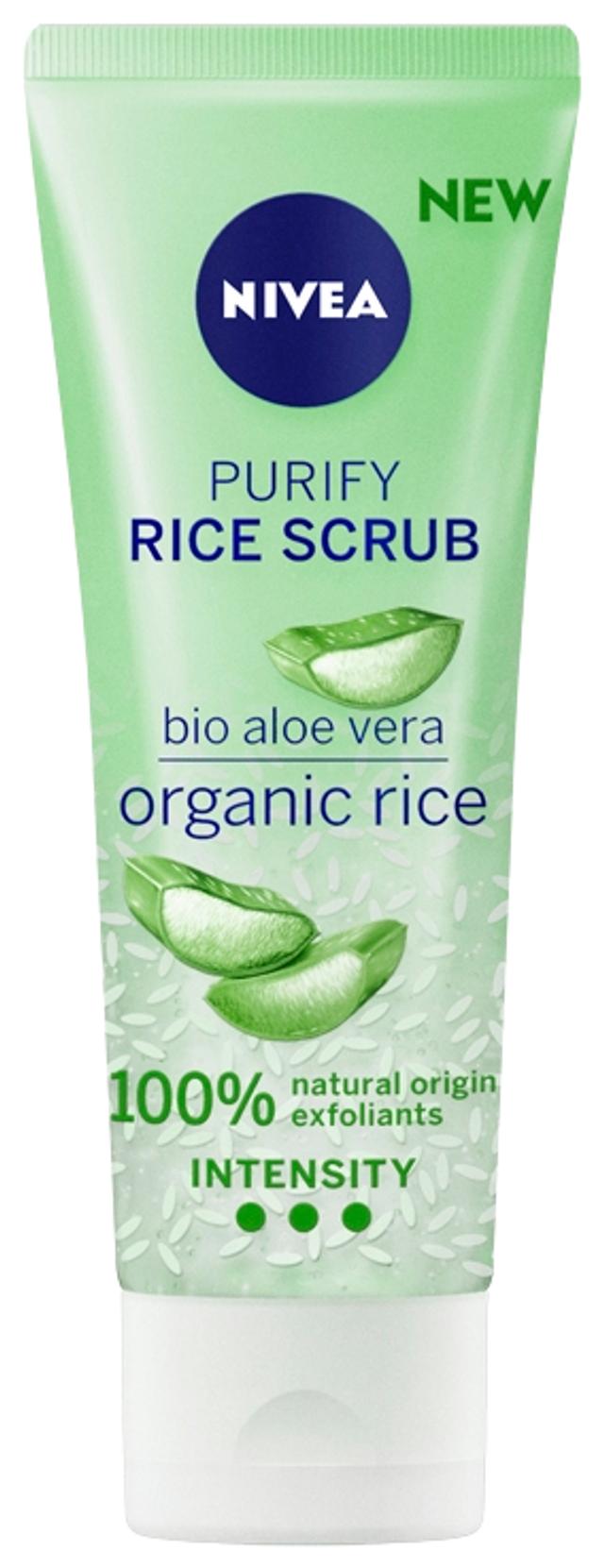 NIVEA 75ml Purify Rice Scrub -kuorintavoide sekaiholle