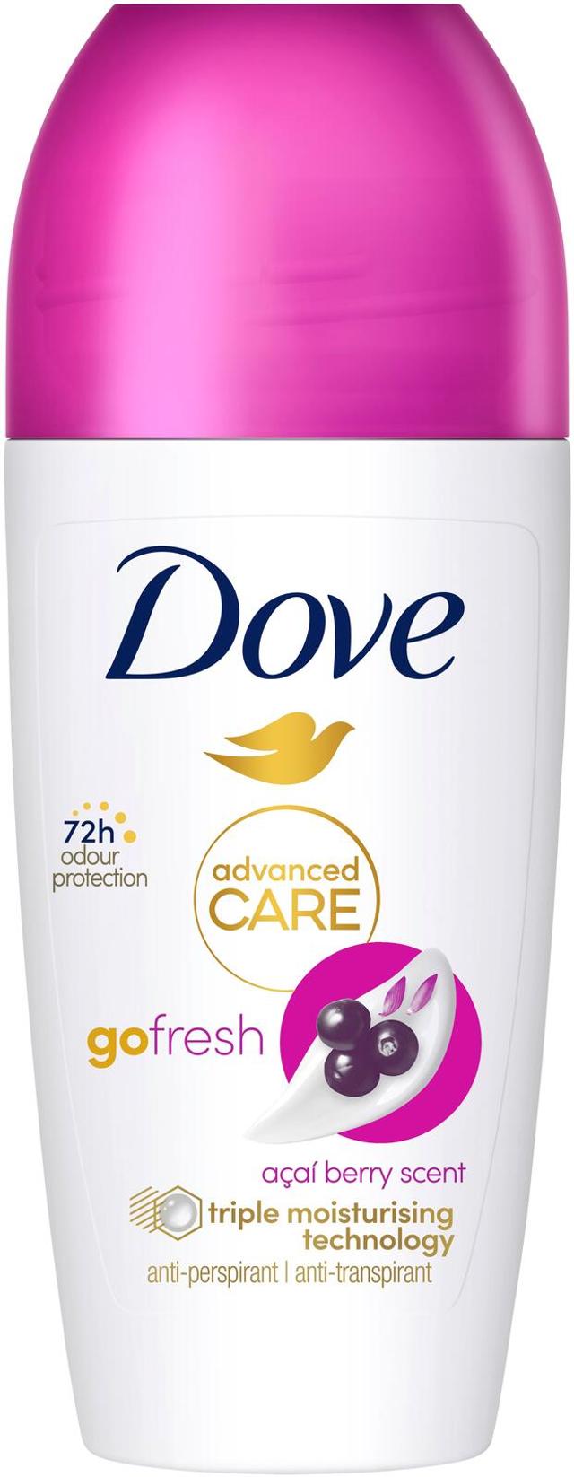 Dove 72h Advanced Care Acai & Water Lily antiperspirantti deodorantti roll-on  50 ml