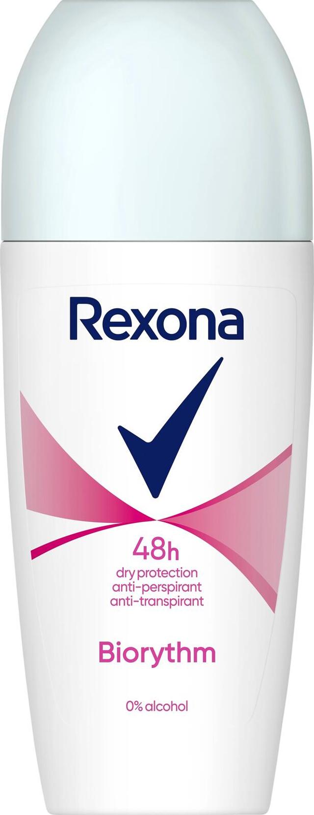 Rexona 48h Biorythm Antiperspirantti Deodorantti Roll-on Raikas tuoksu naisille 50 ml