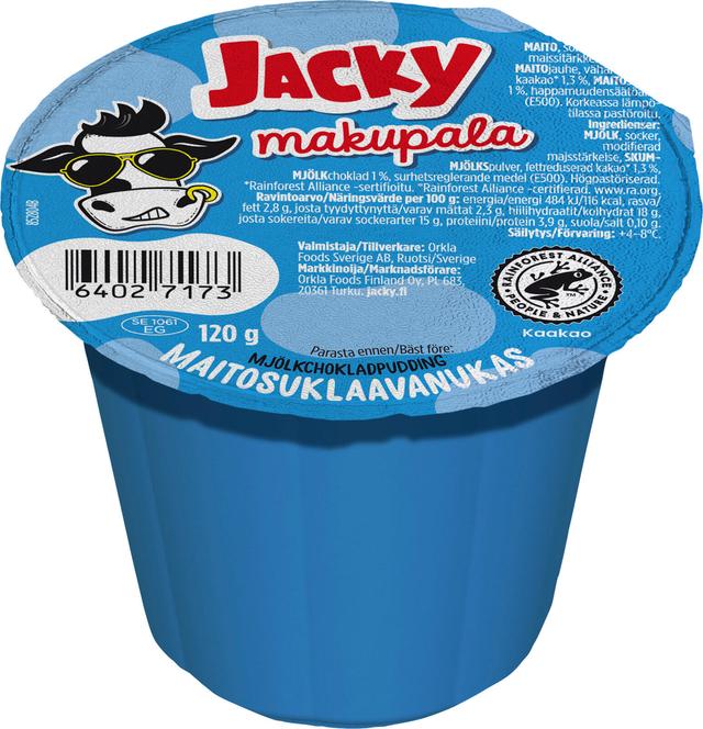 Jacky Makupala maitosuklaavanukas 120g