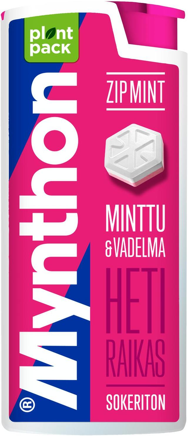 Mynthon ZipMint 2-layer Vadelma pastilli 30g