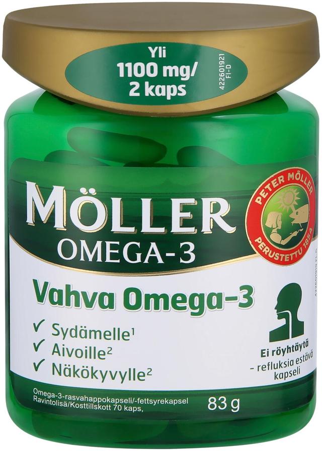 Möller Vahva omega-3 omega-3-rasvahappokapseli ravintolisä 90g/70kaps