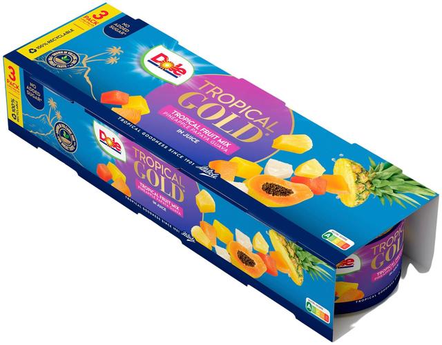 Dole Tropical Gold Trooppisia hedelmiä mehussa 3-pack 3x227/139g