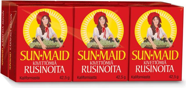 6x42,5g Sun-Maid Kivetön rusina 6-pack pikkurasioita