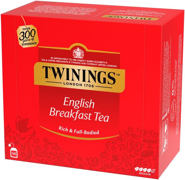 Twinings 50x2g English Breakfast tee