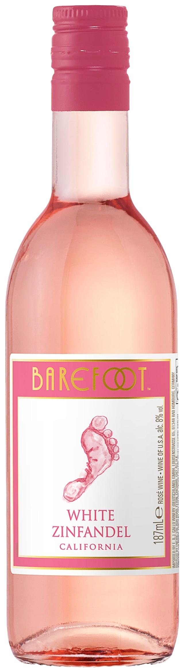 Barefoot  white zinfandel roseeviini 8 til- % 0,187 l plo