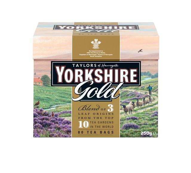 Taylors of Harrogate Yorkshire Gold musta pussitee 80ps
