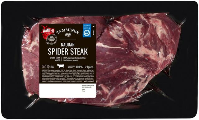 Tamminen naudan Spider Steak 2kpl n400g