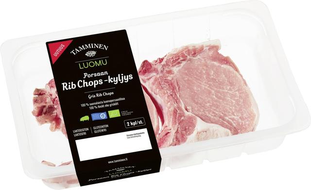 Tamminen luomuporsaan rib chops n400g