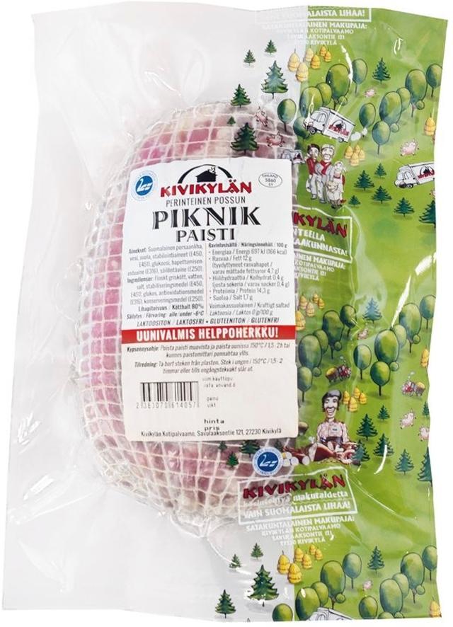 Kivikylän Pik-nik paisti paistovahdilla n. 1,5 kg vakuumissa