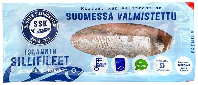 Suomen Sillikonttori Islannin sillifileet 180g+ MSC