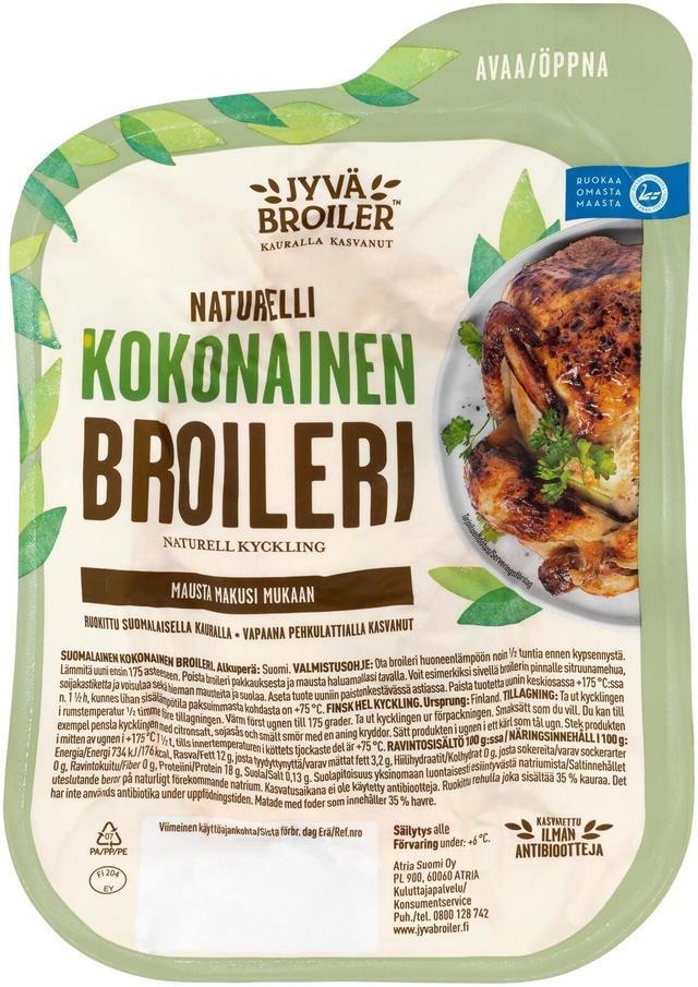 Jyväbroiler Kokonainen Broileri Naturelli n1,2kg