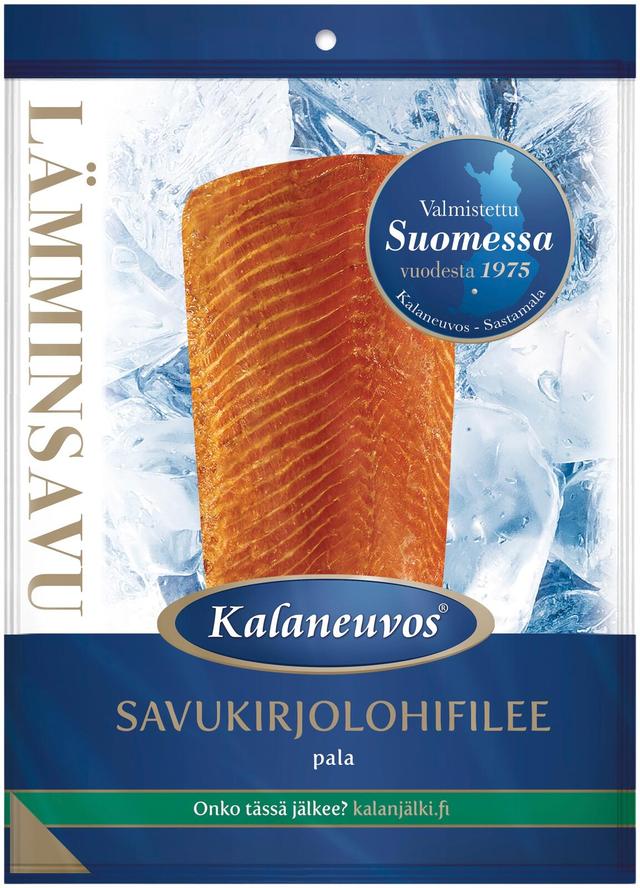 Kalaneuvos Savustettu kirjolohifilee pala n250g vak