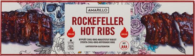 Amarillo Rockefeller Hot Ribs kypsä porsaankylki n. 500g
