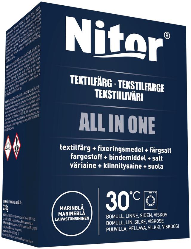 Nitor Tekstiiliväri All in one  230g mariini