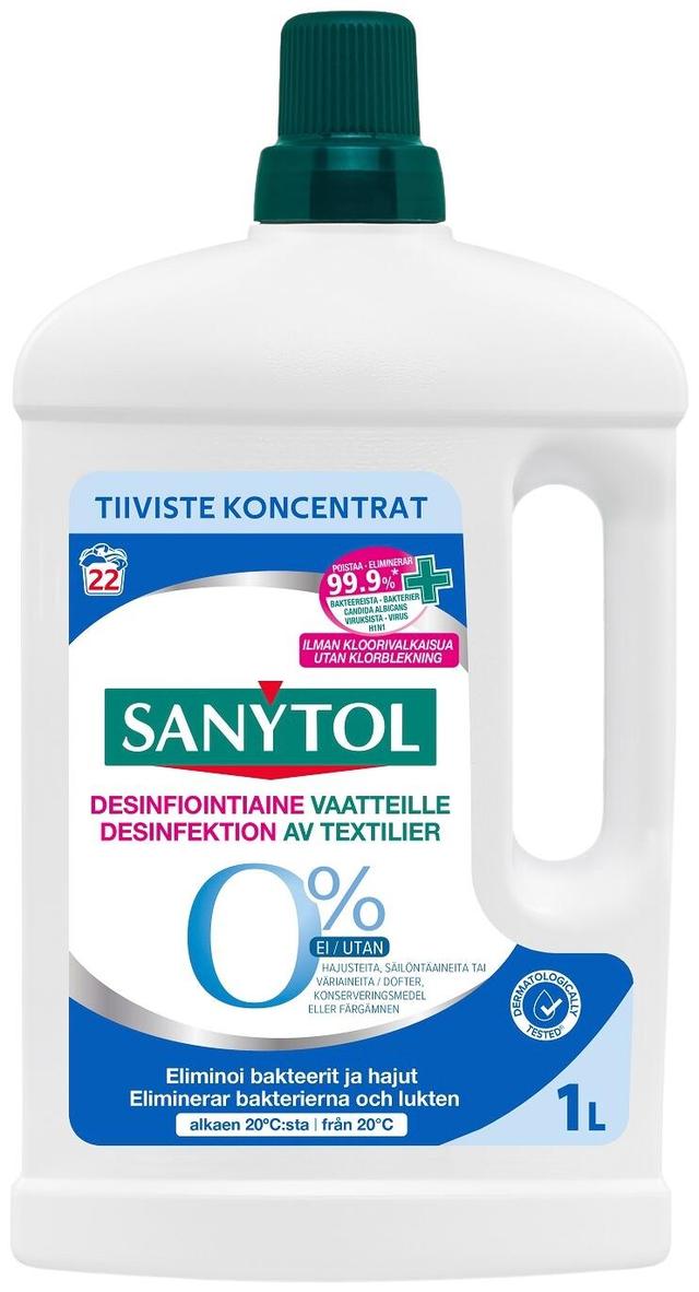 Sanytol Desinfiointiaine vaatteille 0%, 1l