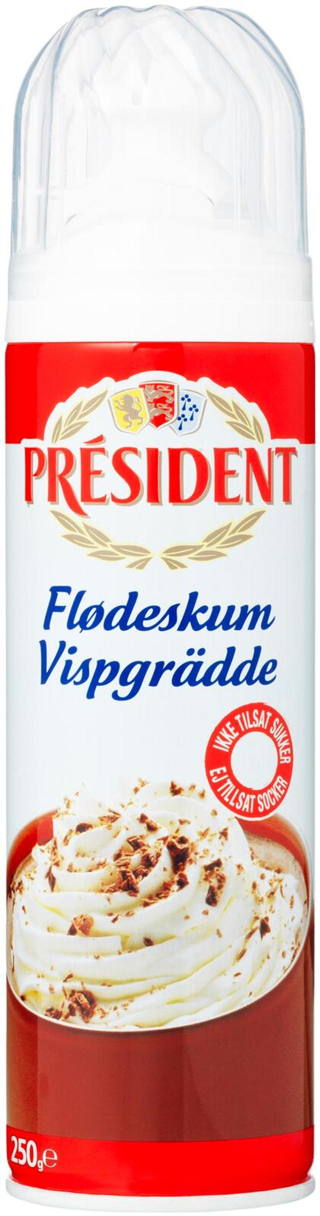 Président Sokeroimaton kermavaahtosuihke 250g