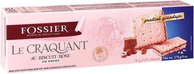 Fossier Pinkki täytekeksi Gianduja suklaa 170 g