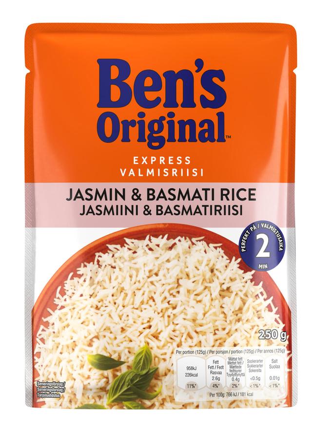 Ben's Original Valmisriisi Jasmiini & Basmatiriisi (250 g)