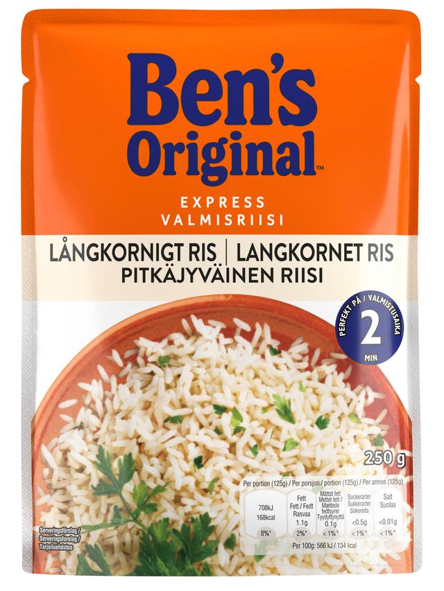 Ben's Original Valmisriisi Pitkäjyväinen riisi (250 g)