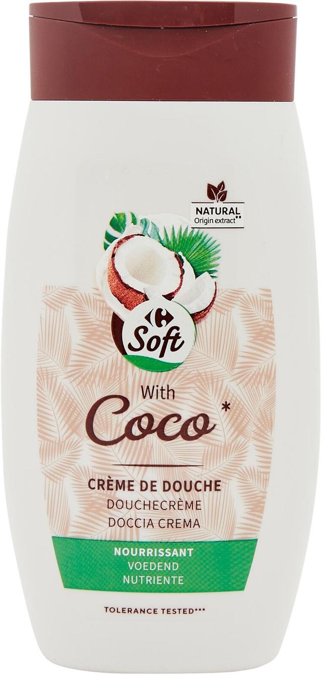 Carrefour Soft suihkuvoide Coconut Milk 250 ml