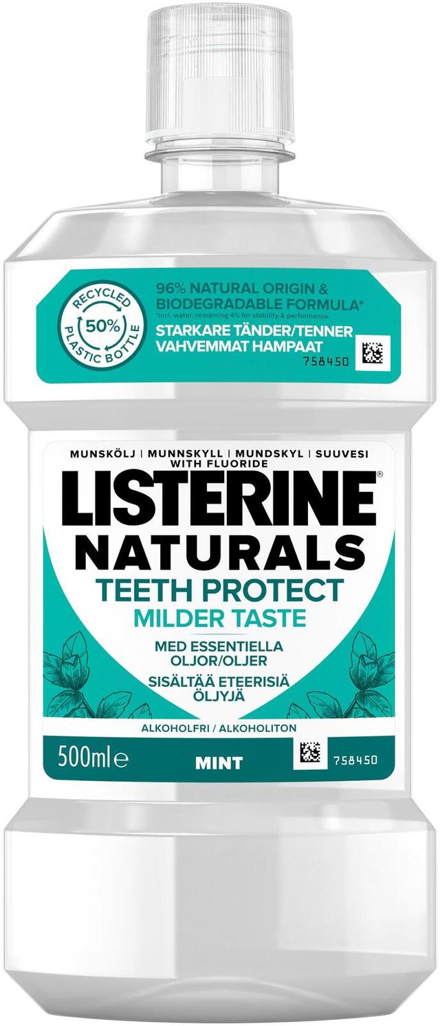 Listerine® Naturals Teeth Protect Milder Taste suuvesi 500ml