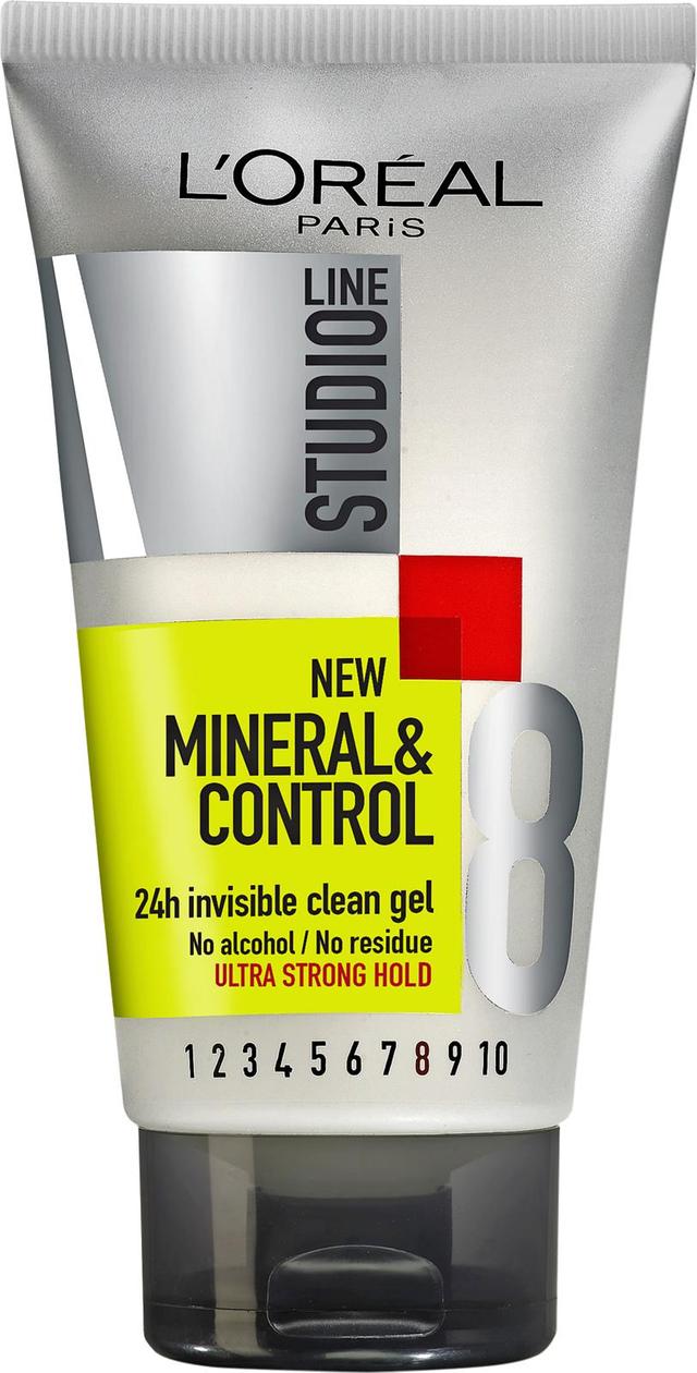 L'Oréal Paris Studio Line Mineral&Control Invisi CleanGel ultravoimakas muotoilugeeli, 8/10 150ml