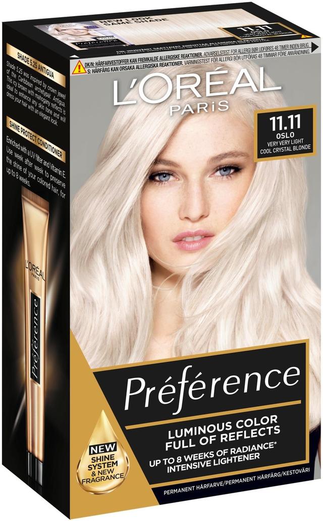 L'Oréal Paris Préférence Blondissimes 11.11 Ultra Light erittäin kirkas viileä kestoväri 1kpl