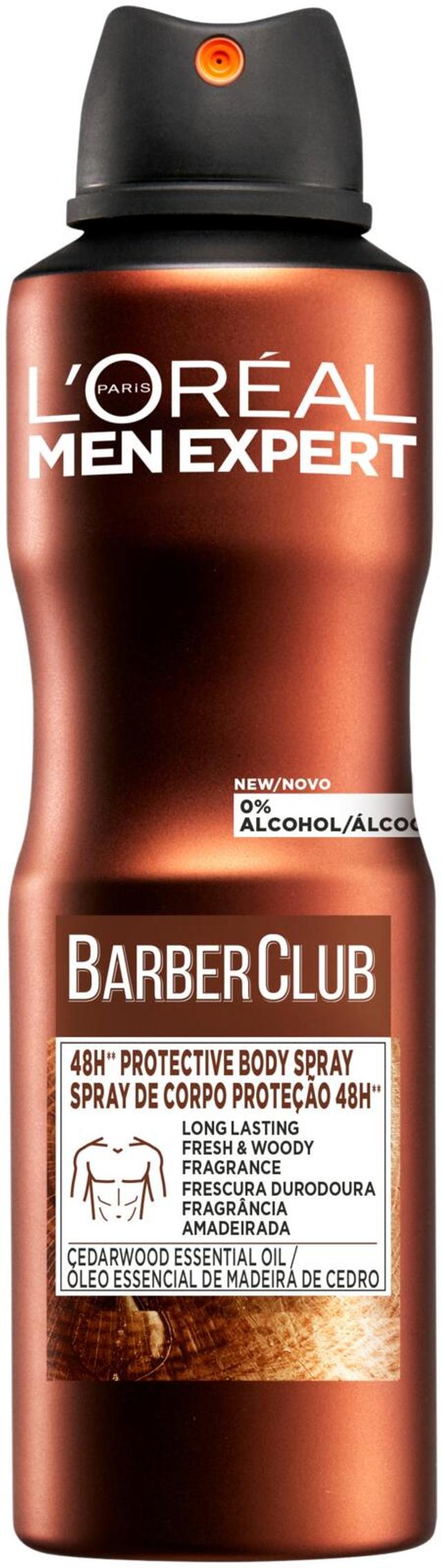 L'Oréal Paris Men Expert Barber Club 48H Protective Bodyspray 150ml 0 normaalille iholle  ml