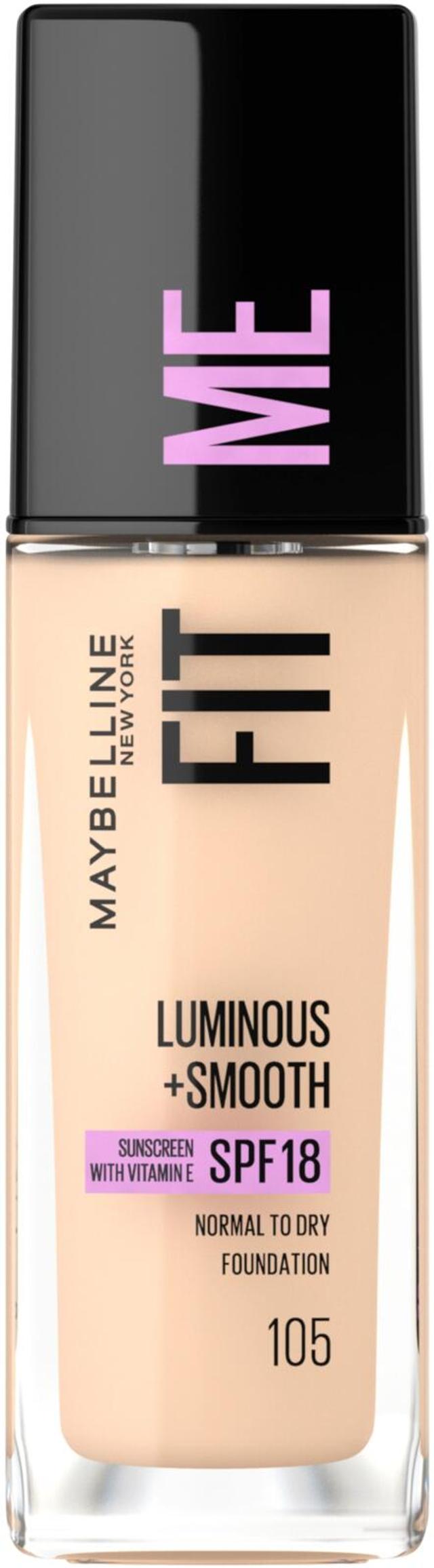 Maybelline New York  Fit Me Luminous & Smooth 105 Natural Ivory -meikkivoide 30ml