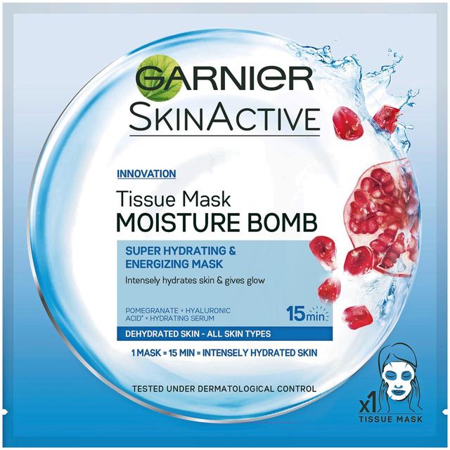 Garnier Skin Active Moisture Bomb kosteuttava kangasnaamio kasvoille 32g