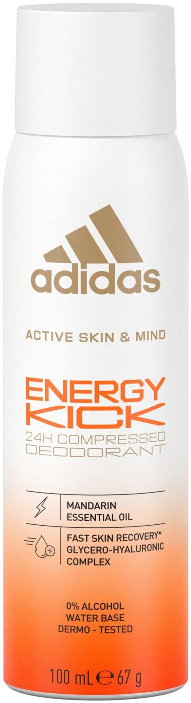 Adidas Energy Kick Compressed Deo Spray 100 ml, unisex