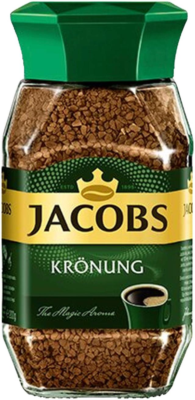 Jacobs Krönung 100 g, pakastekuivattu pikakahvi lasipurkissa