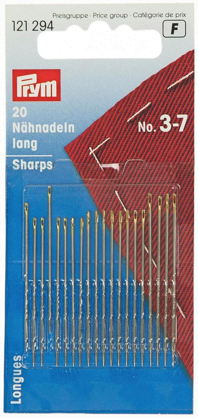 Prym ompeluneulalajitelma koot 3-7 Sharps 20 kpl/pakkaus