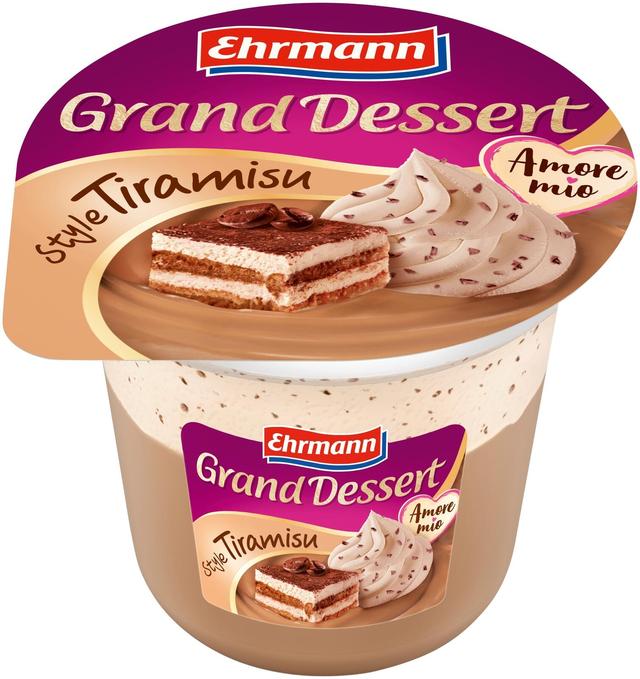 Ehrmann Grand Dessert kahvivanukas kermavaahdolla style tiramisu 190 g