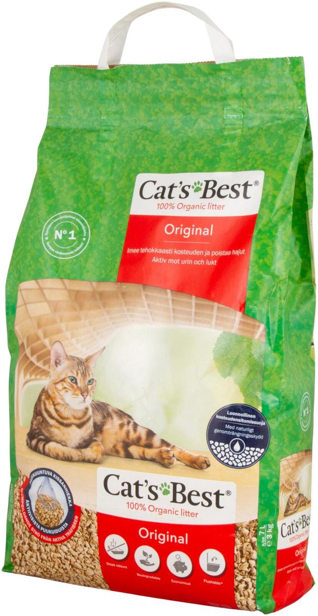 Cat's Best Original 7 l / 3 kg paakkuuntuva kissanhiekka