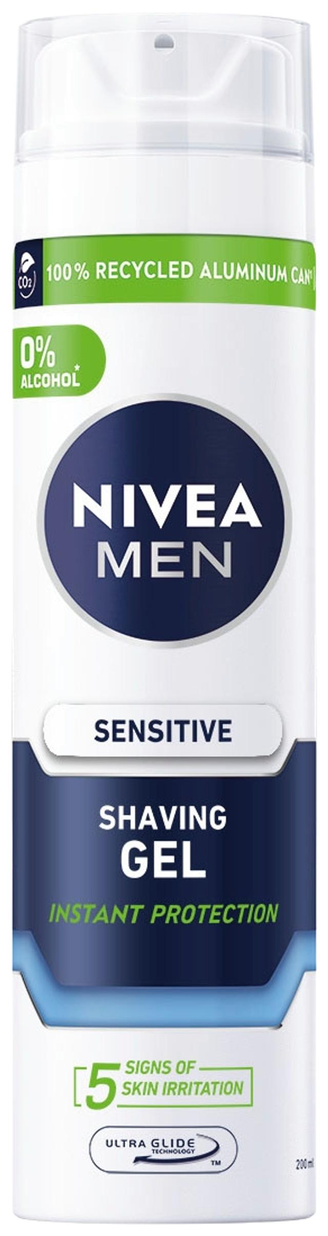 NIVEA MEN 200ml Sensitive Shaving Gel -parranajogeeli