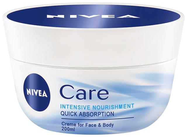 NIVEA 200ml Care Nourishing Cream -kosteusvoide