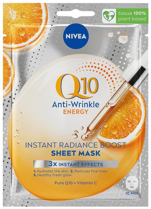 NIVEA 1kpl Q10 Anti-Wrinkle Energy Sheet Mask -kasvonaamio