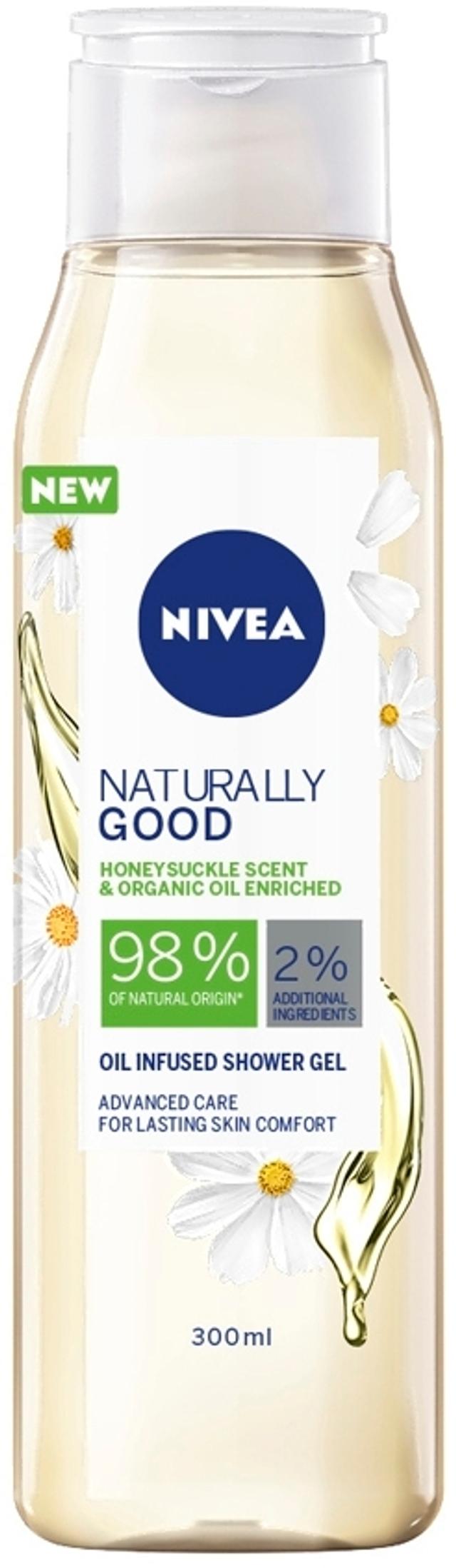 NIVEA 300ml Naturally Good Honeysuckle Shower Gel -suihkugeeli