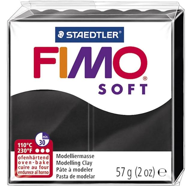 FIMO Soft muovailumassa, musta, 57g