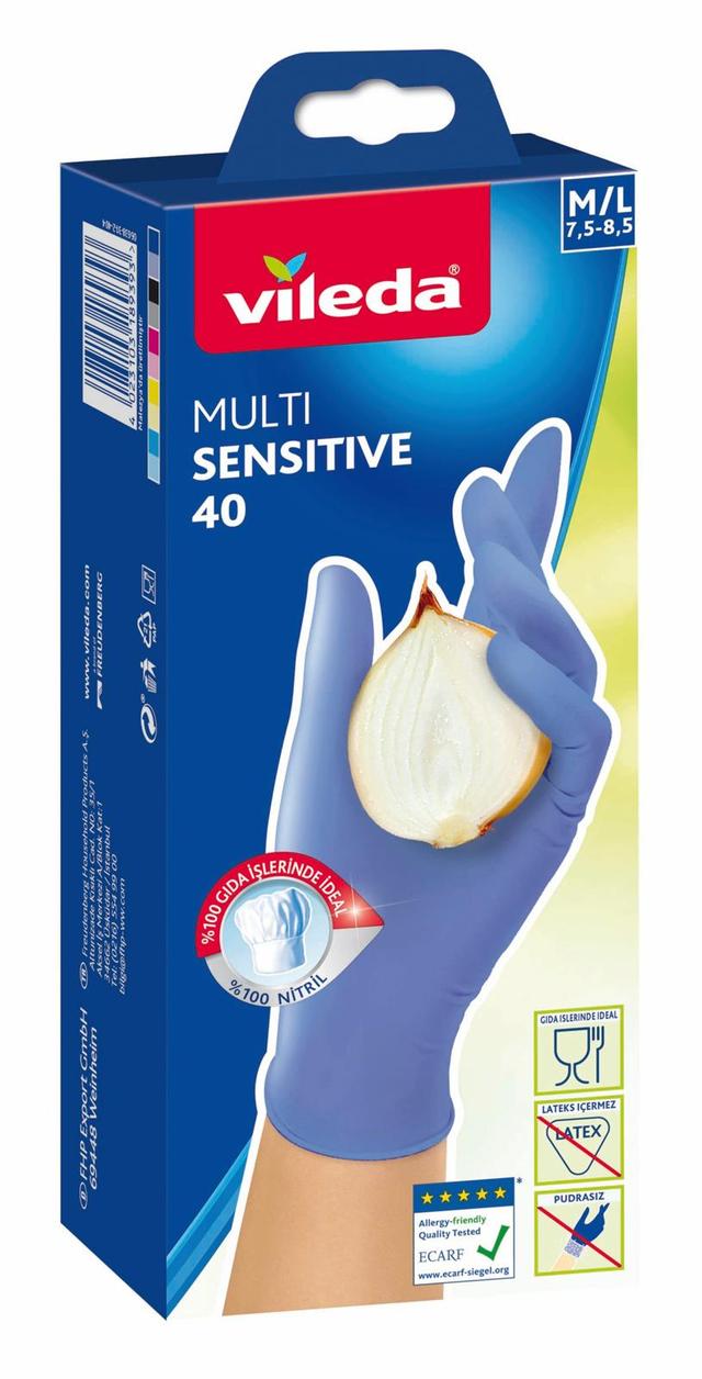 Vileda Multi Sensitive 40 kpl kertakäyttökäsine nitriiliä M/L